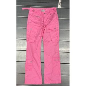 BDG Urban‎ Outfitters Cargo Pants Womens 0 Pink Pockets Flared Skater Streetwear